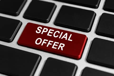 Special offer button on keyboard Stock Photos