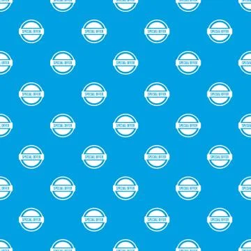 Special offer circle pattern seamless blue Stock Illustration