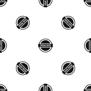 Special offer circle pattern seamless black 스톡 일러스트