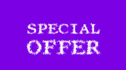 Special Offer cloud text effect violet isolated background Stock Footage 139636223