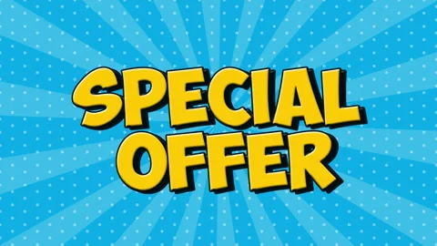 Special offer Comic Pop Art Text Stock Footage 255371550