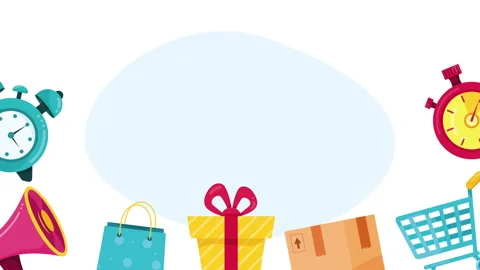 Special offer elements frame animation Stock Footage 247480678