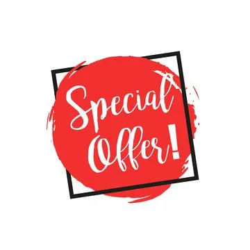 Special offer in frame with white background Stock Illustration