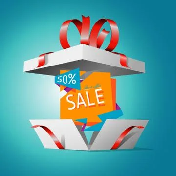 Special offer in a gift box Stock Illustration