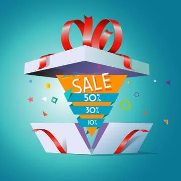 Special offer in a gift box Stock Illustration