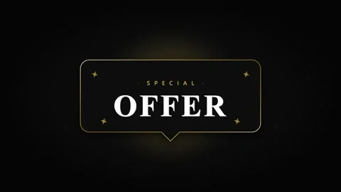 Special offer gold frame motion luxury sale promotion overlay Video stock 344855321