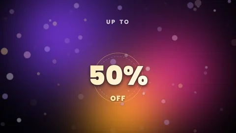 Special offer graphic with floating particles Stock Footage 340523351