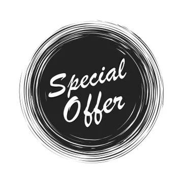 Special offer, grunge circle. Vector illustration. Stock Illustration