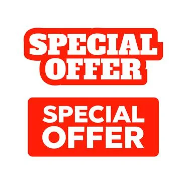 Special Offer grunge red. Vector badge template. Exclusive offer Stock Illustration