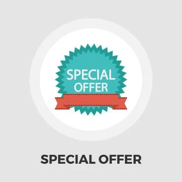 Special Offer icon flat Stock Illustration
