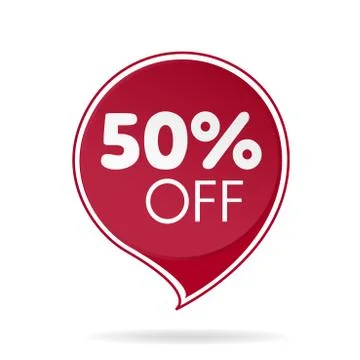 Special offer isolated hot red tag Stock Illustration