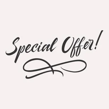 Special Offer Lettering Stock Illustration