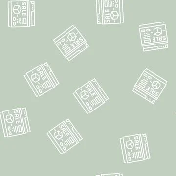 Special offer line seamless pattern Stock Illustration