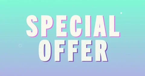 Special offer Logotype. Smooth Text Animation. 스톡 동영상 135628131