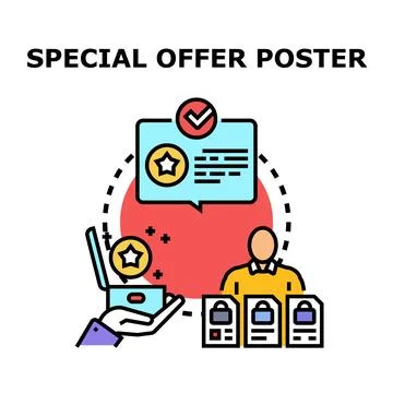 Special offer marketing developing loyalty program rewards Stock Illustration