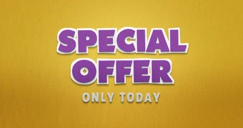 Special offer. Only today. Stop motion animation with textile look Stock-Footage 90428457