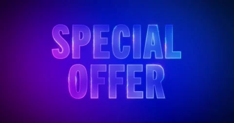 Special offer. Particle Logo. Text Animation Stock Footage 136074259