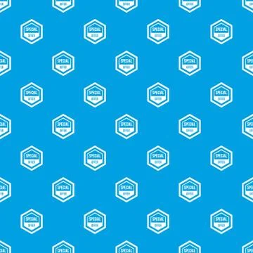 Special offer pentagon pattern seamless blue Stock Illustration