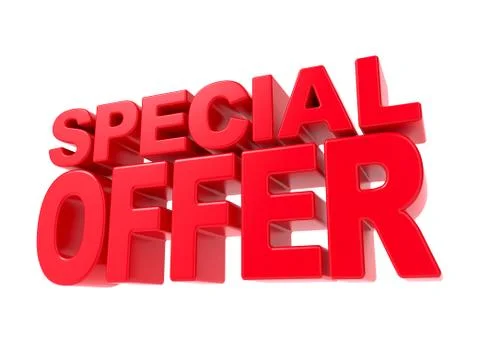 Special Offer - Red 3D Text. Stock Illustration