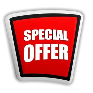 Special offer on red banner Stock Illustration