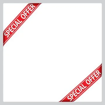 Special offer red ribbon, vector illustration Stock-Illustration