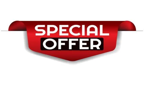 Special Offer red vector banner Stock Illustration