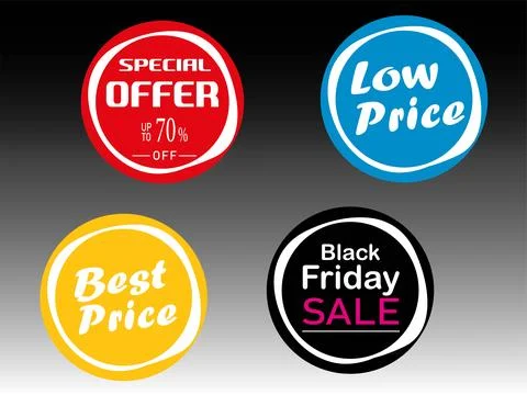Special offer , round bubbles tag design vector Stock Illustration