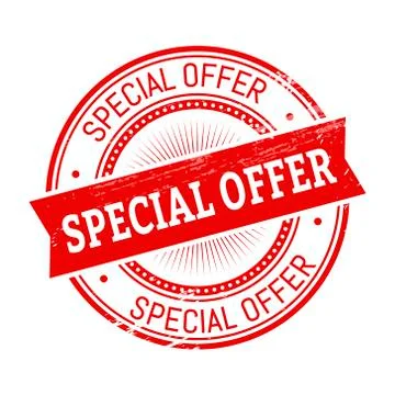 Special offer round stamp Stock Illustration