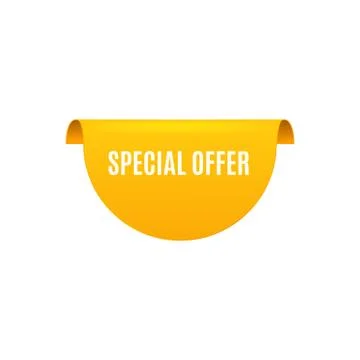 Special offer rounded corner element realistic vector illustration isolated. Stock Illustration
