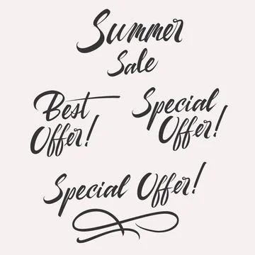 Special offer set Stock Illustration