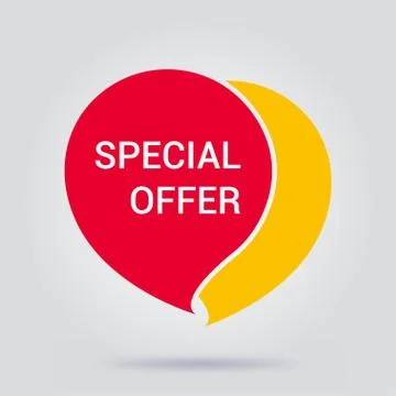 Special offer shop now vector illustration on a gray background Stockillustratie