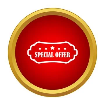 Special offer tag concept with five stars Stock Illustration