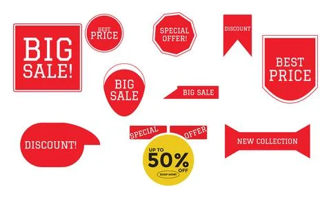 Special  Offer Tag Vector And Illustration Collection. Stock Illustration