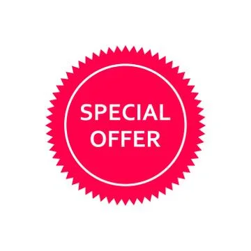 Special offer tag vector isolated Stock Illustration