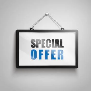 Special offer text sign Stock Illustration