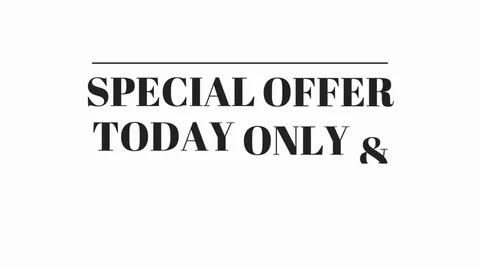 Special offer today with animated text effect Stock Footage 121465264