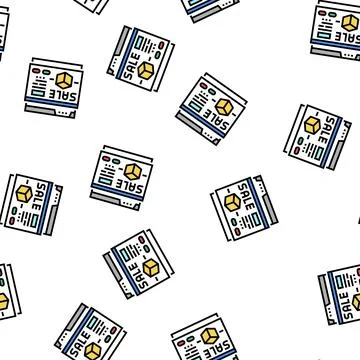 Special offer vector seamless pattern Stock Illustration