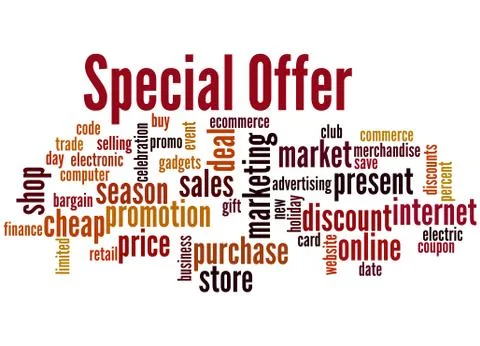 Special offer word cloud concept Stock Illustration