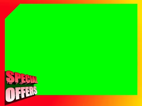 SPECIAL OFFERS  frame template text banner 3D Stock Footage 199900634