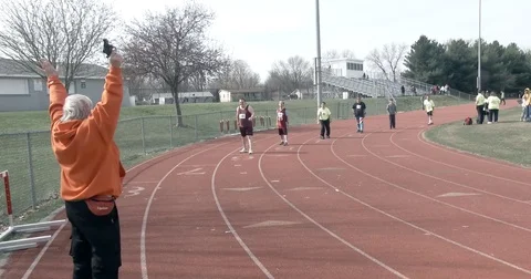 Special Olympics Race - Start Stock Footage 77735685