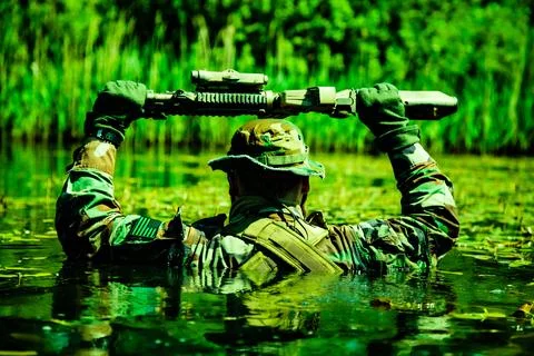 Special operation raid Stock Photos