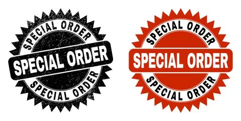 SPECIAL ORDER Black Rosette Stamp Seal with Corroded Texture Stock-Illustration