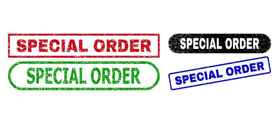 SPECIAL ORDER Rectangle Stamp Seals with Rubber Surface Illustrazione stock