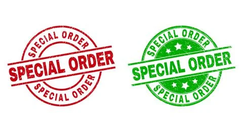 SPECIAL ORDER Round Badges Using Grunged Texture Illustrazione stock