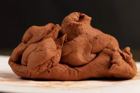 A special paste with the addition of orange clay for creativity and modeling Stock Photos