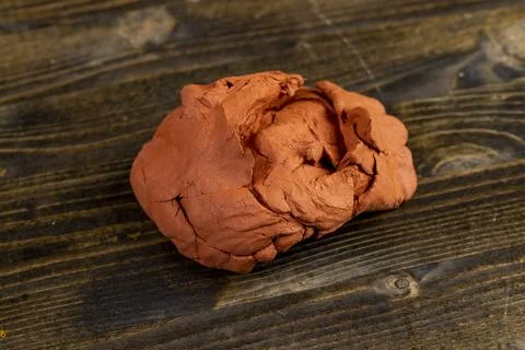 A special paste with the addition of orange clay for creativity and modeling Stock Photos