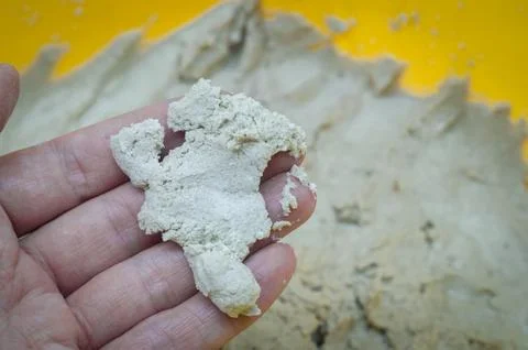 A special paste for cleaning hands from dirt as a result of working with Stock Photos