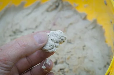 A special paste for cleaning hands from dirt as a result of working with Stock Photos