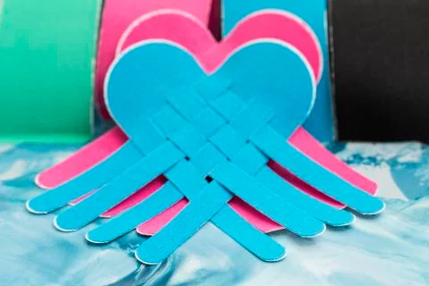 Special physio tape rolling Stock Photos