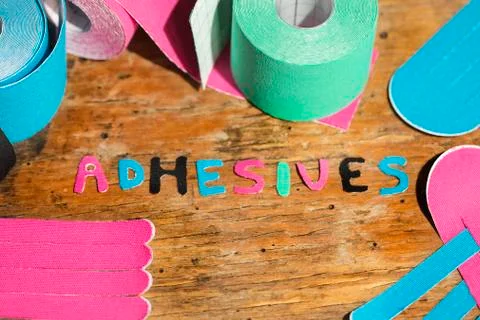 Special physio tape rolling Stock Photos